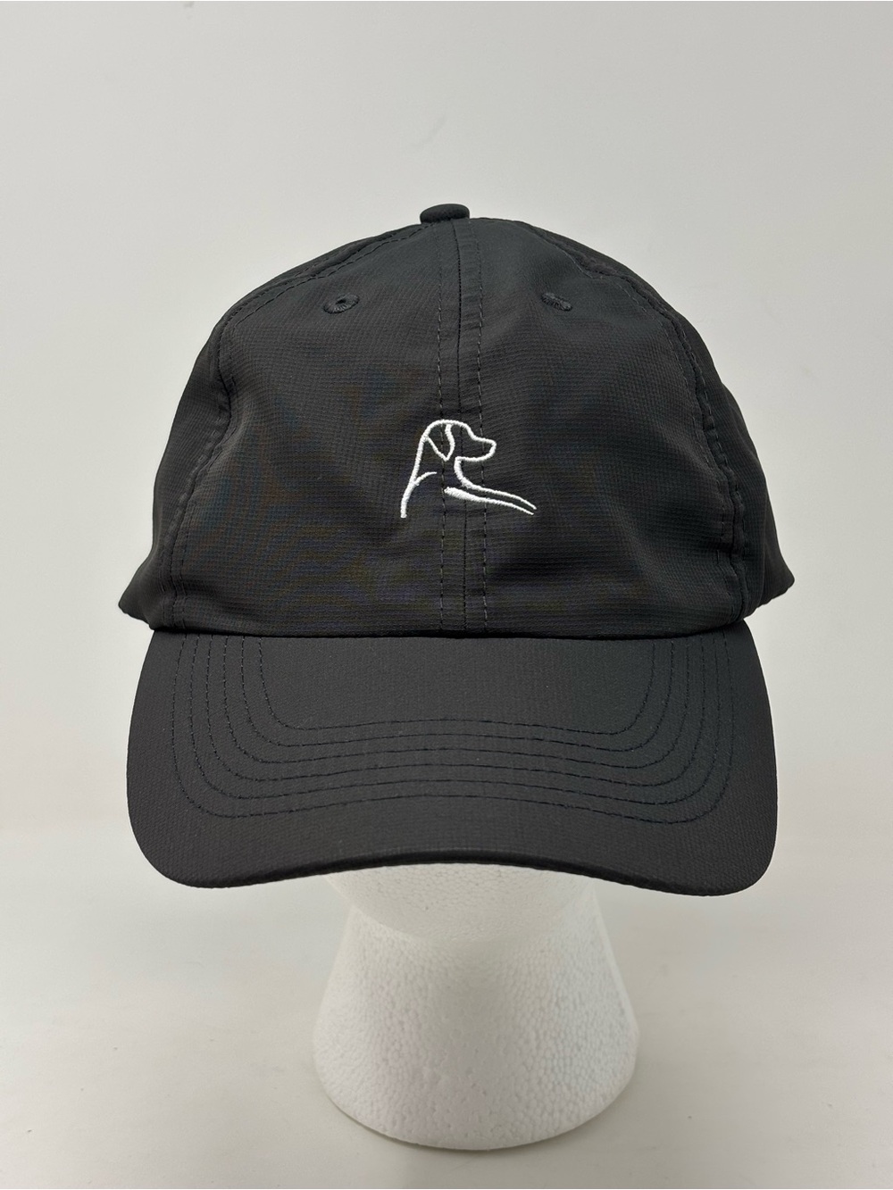 Rhoback Poly Hat Black Velcro Back OSFA 100% Polyester